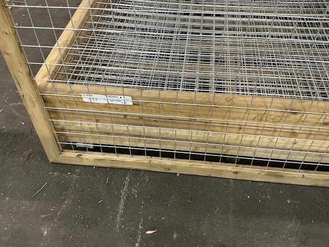 Grenen betonijzer trellis in kader hek 180x180 cm (9x) - afbeelding 5 van  8