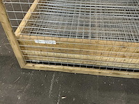 Grenen betonijzer trellis in kader hek 180x180 cm (9x) - afbeelding 5 van  8