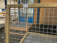 Grenen betonijzer trellis in kader hek 180x180 cm (9x) - afbeelding 6 van  8