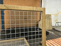 Grenen betonijzer trellis in kader hek 180x180 cm (9x) - afbeelding 7 van  8