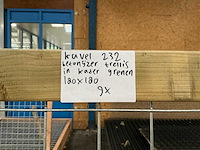 Grenen betonijzer trellis in kader hek 180x180 cm (9x) - afbeelding 8 van  8