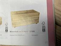 Grenen bloembak geïmpregneerd - 100x50x39 cm (2x) - afbeelding 5 van  7