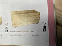 Grenen bloembak geïmpregneerd - 100x50x39 cm (2x) - afbeelding 3 van  4