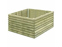 Grenen bloembak geïmpregneerd - 106x106x48 cm (2x) - afbeelding 1 van  2