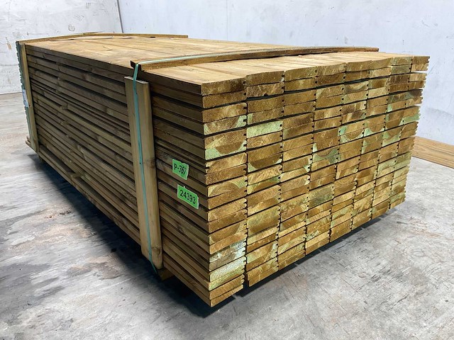 Grenen blokhut afdekplank geïmpregneerd 200x13,5x2,8 cm (160x) - afbeelding 5 van  8