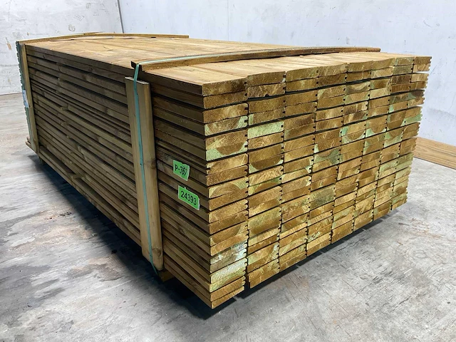 Grenen blokhut afdekplank geïmpregneerd 200x13,5x2,8 cm (160x) - afbeelding 5 van  8