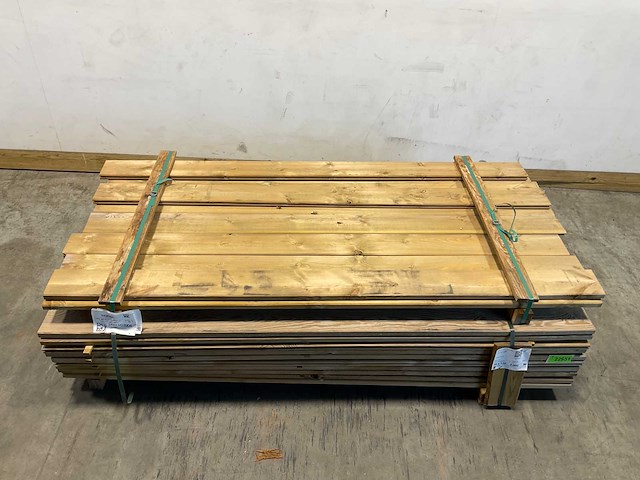 Grenen blokhutplank geïmpregneerd 200x13,5x2,8 cm (150x) - afbeelding 2 van  7