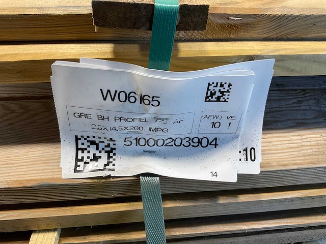 Grenen blokhutplank geïmpregneerd 200x13,5x2,8 cm (150x) - afbeelding 3 van  4