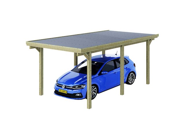 Grenen carport "condor" geïmpregneerd - 512x322x233 cm - afbeelding 4 van  10