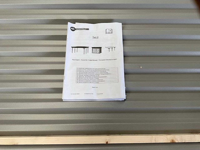 Grenen carport "condor" geïmpregneerd - 512x322x233 cm - afbeelding 3 van  5