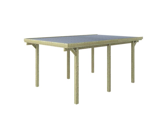 Grenen carport "condor" geïmpregneerd - 512x322x233 cm - afbeelding 4 van  10