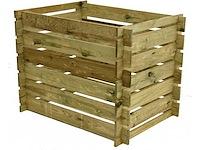 Grenen compostsilo geïmpregneerd - 97x70x70 cm (2x) - afbeelding 1 van  2