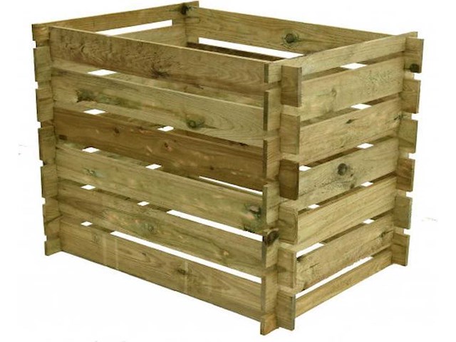 Grenen compostsilo geïmpregneerd - 97x70x70 cm (2x) - afbeelding 2 van  2