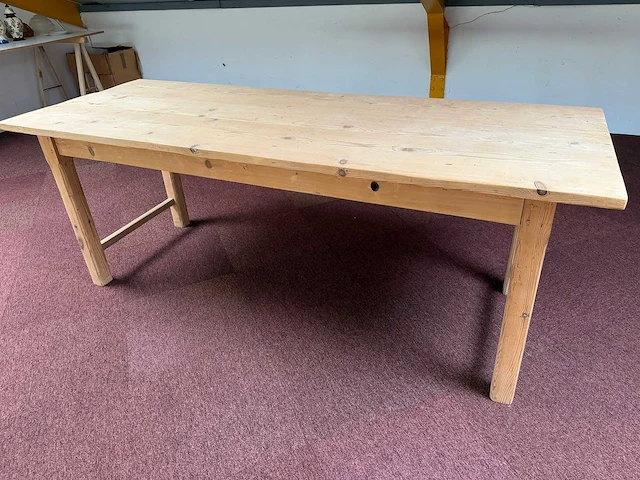 Grenen eetkamer tafel - afbeelding 1 van  4