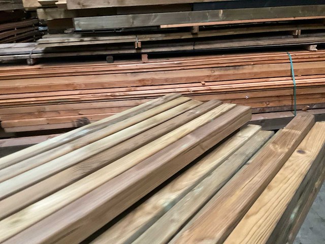 Grenen geïmpregneerd paal geschaafd 400x6,8x6,8 cm (50x) - afbeelding 8 van  10