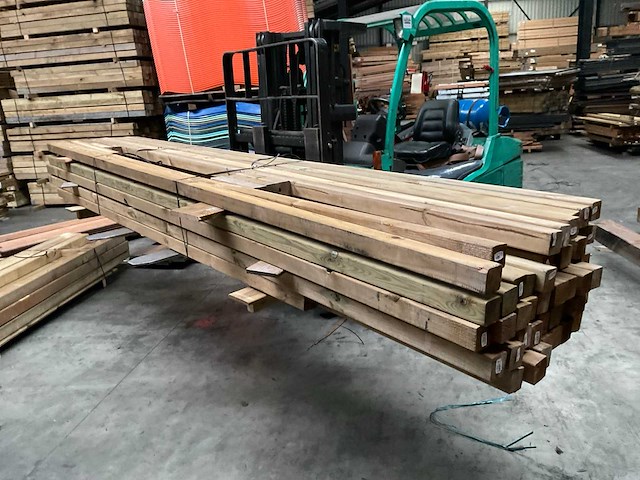 Grenen geïmpregneerd paal geschaafd 400x6,8x6,8 cm (50x) - afbeelding 1 van  10