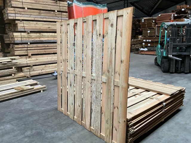 Grenen geïmpregneerd tuinscherm 180x180 cm (10x) - afbeelding 1 van  11