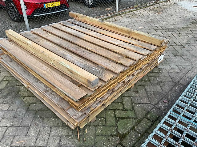 Grenen geïmpregneerd tuinscherm 180x180 cm (5x) - afbeelding 8 van  12