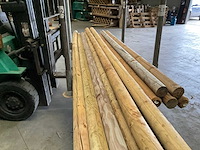 Grenen geimpregneerde ronde paal 300-500x10x10 cm (13x) - afbeelding 2 van  11