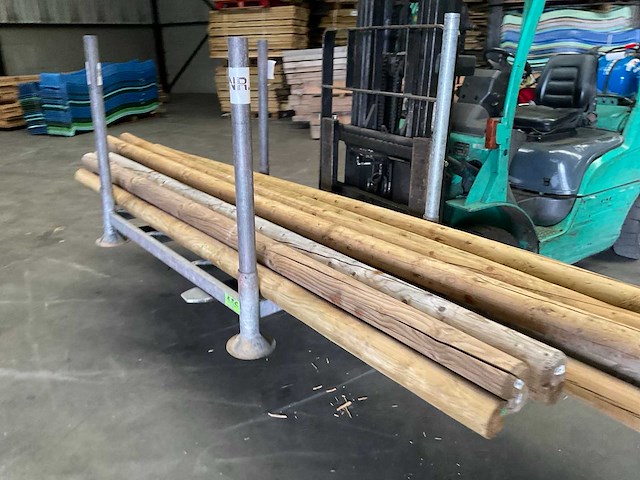 Grenen geimpregneerde ronde paal 300-500x10x10 cm (13x) - afbeelding 5 van  11