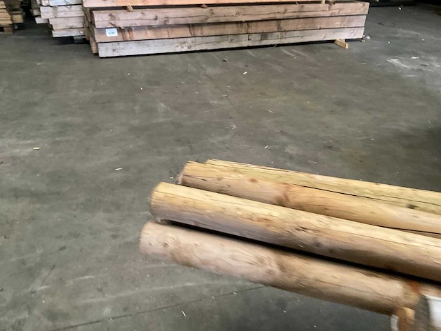 Grenen geimpregneerde ronde paal 300-500x10x10 cm (13x) - afbeelding 8 van  11