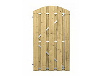 Grenen geïmpregneerde toog met stalen frame - 180x100 cm - afbeelding 1 van  1