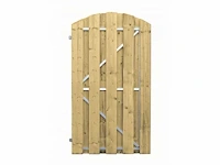 Grenen geïmpregneerde toog met stalen frame - 180x100 cm