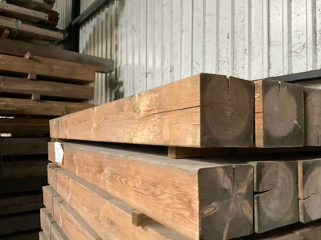 Grenen geïmpregneerde tuinpaal 155x12x12cm (10x) - afbeelding 5 van  6