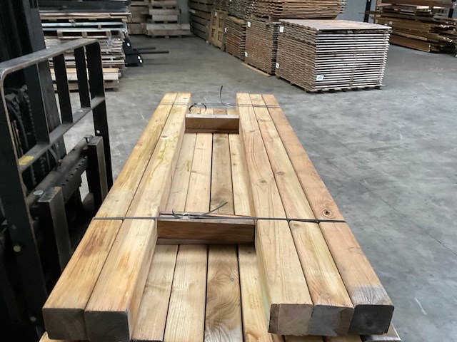 Grenen geïmpregneerde tuinpaal 195x8,8x8,8 cm (50x) - afbeelding 7 van  8