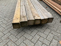 Grenen geïmpregneerde tuinpaal 30x14x14 cm (5x) - afbeelding 4 van  14