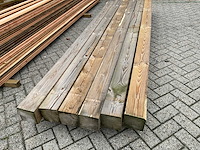 Grenen geïmpregneerde tuinpaal 30x14x14 cm (5x) - afbeelding 8 van  14