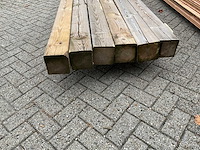Grenen geïmpregneerde tuinpaal 30x14x14 cm (5x) - afbeelding 5 van  14