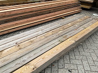 Grenen geïmpregneerde tuinpaal 30x14x14 cm (5x) - afbeelding 9 van  14