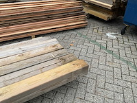 Grenen geïmpregneerde tuinpaal 30x14x14 cm (5x) - afbeelding 12 van  14