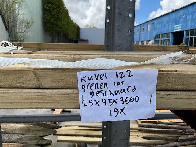 Grenen geschaafd latten 3600x45x25 mm (19x) - afbeelding 3 van  3