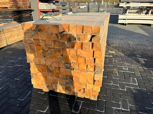 Grenen geschaafd onbehandeld vierkant 90 x 90 mm - afbeelding 6 van  13