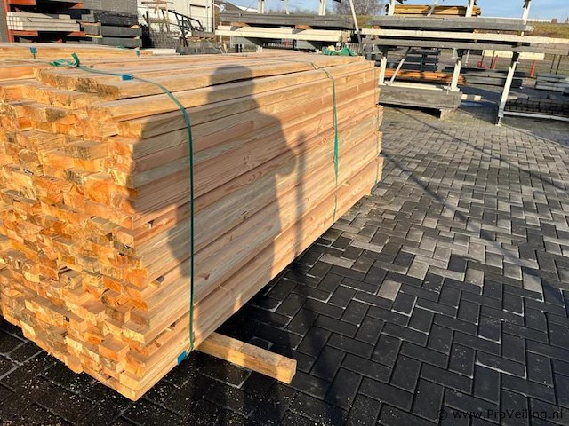 Grenen geschaafd onbehandeld vierkant 90 x 90 mm - afbeelding 3 van  13