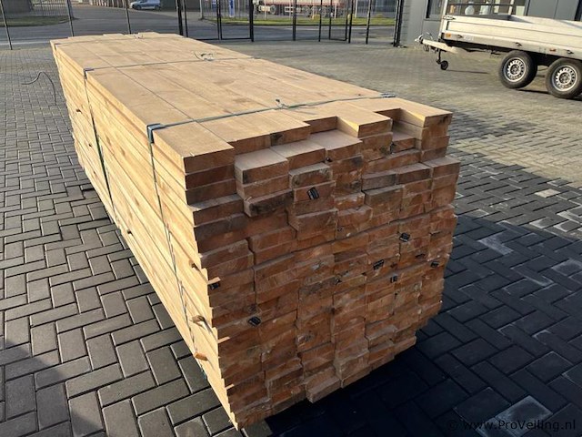 Grenen geschaafd onbehandeld vierkant 90 x 90 mm - afbeelding 8 van  13