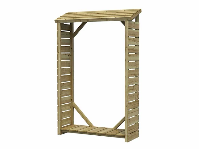 Grenen haardhoutberging geïmpregneerd - 39x120x185 cm - afbeelding 2 van  3