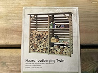 Grenen haardhoutberging "twin" - 176x190x60 cm (2x) - afbeelding 3 van  10