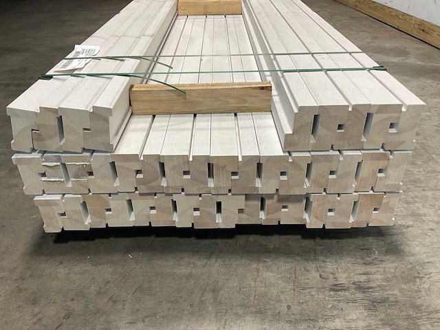 Grenen kozijnprofiel-a wit gegrond 200x11x6,6 cm (50x) - afbeelding 8 van  10