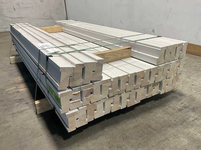 Grenen kozijnprofiel-a wit gegrond 200x11x6,6 cm (50x) - afbeelding 7 van  10
