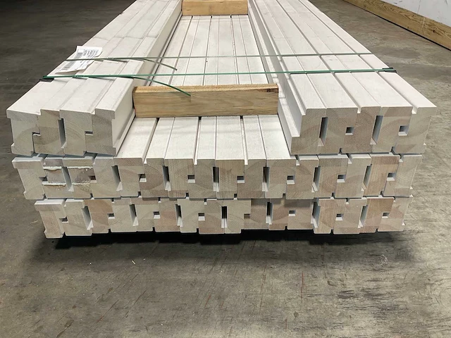 Grenen kozijnprofiel-a wit gegrond 200x11x6,6 cm (50x) - afbeelding 8 van  10
