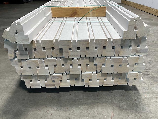Grenen kozijnprofiel b wit gegrond 300x11x6,6 cm (50x) - afbeelding 5 van  8