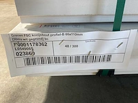 Grenen kozijnprofiel b wit gegrond 300x11x6,6 cm (50x) - afbeelding 6 van  8