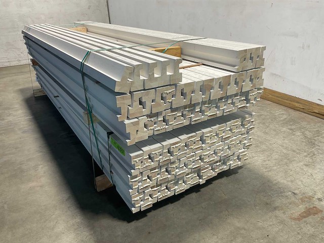 Grenen kozijnprofiel c wit gegrond 300x11x6,6 cm (30x) - afbeelding 3 van  6