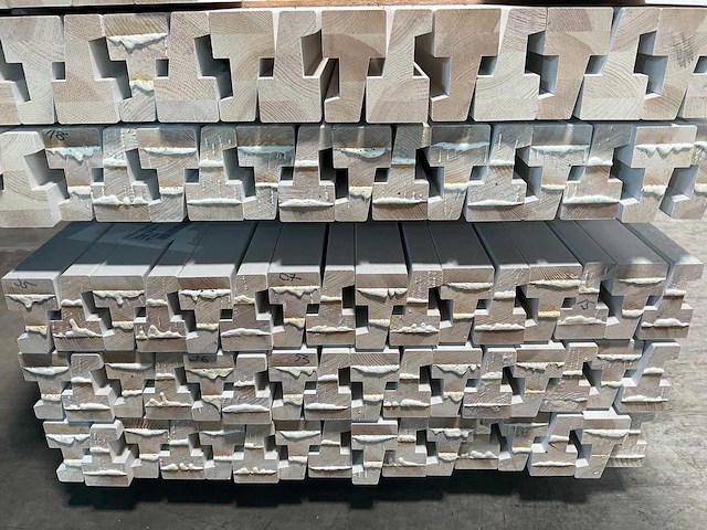 Grenen kozijnprofiel c wit gegrond 300x11x6,6 cm (30x) - afbeelding 4 van  6