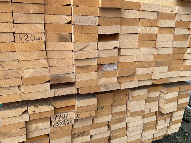 Grenen lat 600x8x2,5 cm (65x) - afbeelding 3 van  4