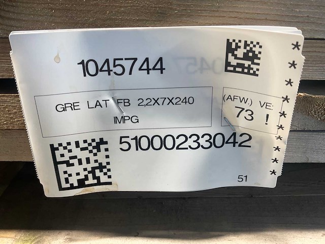 Grenen lat geïmpregneerd 240x7x2,2 cm (200x) - afbeelding 3 van  3