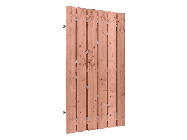 Grenen looppoort met stalen frame - 180x120 cm - afbeelding 1 van  1